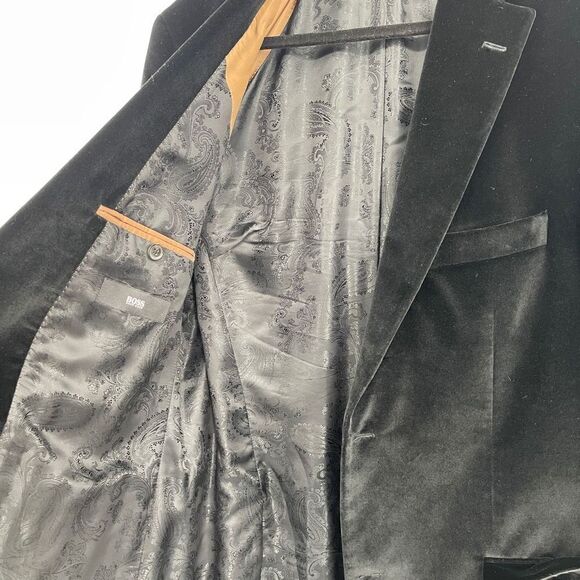 Hugo Boss Men's Black Blazer Coat 2 Button Placket Size 44L - Picture 5 of 9